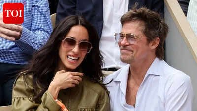 Brad Pitt and girlfriend Ines de Ramon enjoy rare public outing together at the French Open in Paris |