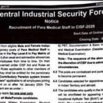 CISF ASI Paramedical Staff recruitment 2026 opens for Pharmacist, X-Ray Technician and Lab Technician posts; applications begin June 8