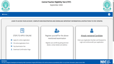 CTET September 2026 registration ends soon at ctet.nic.in: Check exam pattern, direct link to apply
