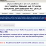 Delhi ITI admission 2026: Registration begins today at itidelhi.admissions.nic.in, check how to apply