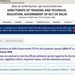 Delhi ITI admissions 2026: Registration begins tomorrow at itidelhi.admissions.nic.in, check list of required documents