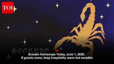 Scorpio Horoscope Today, June 1, 2026: If guests come, keep hospitality warm but sensible
