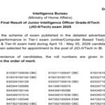 IB JIO Tech final result 2026 released: Direct link to download list of selected candidates here