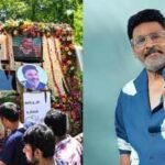 K Bhagyaraj cremated with state honours, fans gather in large numbers on the streets of Chennai to participate in his funeral procession |