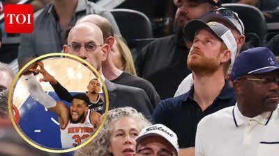 Prince Harry: NBA Finals: Prince Harry makes surprise appearance at the game as royal family marks Trooping the Colour without him and Meghan Markle