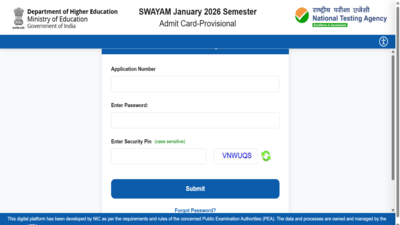 NTA SWAYAM January 2026 admit card out at exams.nta.nic.in: Direct link to download hall ticket here