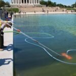 ‘250-ft gash, poured chemicals’: Donald Trump claims vandals damaged Reflecting Pool