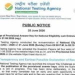 Re NEET UG 2026 provisional answer key released: Step-by-step guide to raise objections