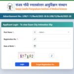 SGPGIMS Nursing Officer exam city intimation slip 2026 released at sgpgims.org.in: Direct link to download here