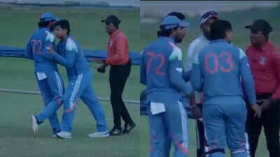 Vaibhav Sooryavanshi intervenes as Tilak Varma argues with umpires amid India A-Sri Lanka A drama – WATCH | Cricket News