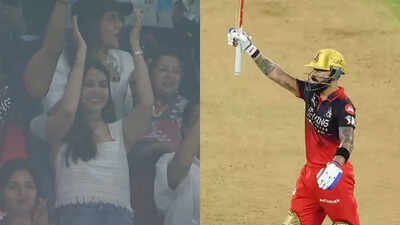Watch: Anushka Sharma gives Virat Kohli a standing ovation after his match-defining fifty in IPL final | Cricket News