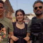 Welcome To The Jungle: Raveena Tandon’s ‘Mohra’ reunion moment with Akshay Kumar and Suniel Shetty steals spotlight ahead of ‘Welcome To The Jungle’ trailer launch | Hindi Movie News