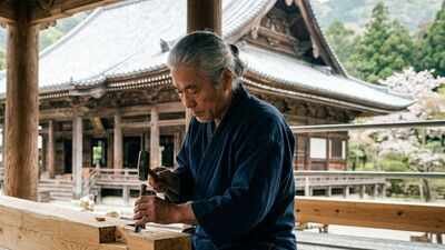 Japan does not use modern nails to repair centuries-old temples. Instead, master craftsmen rely on an ancient woodworking technique