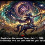 Sagittarius Horoscope Today, July 11, 2026: Use your confidence well, but pack rest into your busy schedule