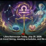 Libra Horoscope Today, July 20, 2026: Double-check travel timing, meeting schedules, and file attachments