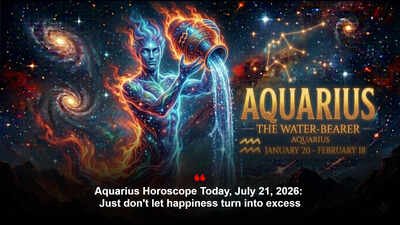 Aquarius Horoscope Today, July 21, 2026: Just don’t let happiness turn into excess