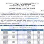 AIIMS Paramedical result 2026 out at aiimsexams.ac.in; counselling schedule to be released soon: Check direct link here