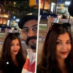 Abhishek Bachchan and Aishwarya Rai Bachchan spotted together in New York; pose with fan for a selfie |