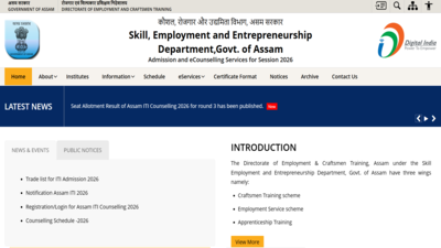 Assam ITI Round 3 Seat Allotment result 2026 out at itiassam.admissions.nic.in: Direct link to download scorecards