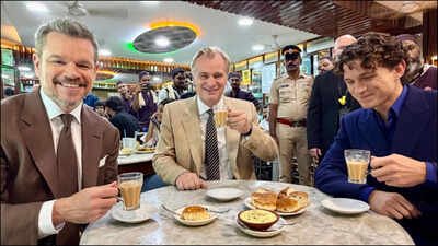 ‘Chai comes first’: Christopher Nolan, Tom Holland, and Matt Damon step out for tea ahead of ‘The Odyssey’ premiere |
