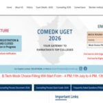 COMEDK UGET 2026 mock choice filling begins today at comedk.org; check how to fill web options