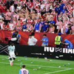 Watch: Croatia fans throw bottles onto the pitch after VAR drama denies last-minute equaliser vs Portugal | Football News