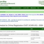 ICAR Counselling 2026 Round 1 seat allotment result shortly at icarcounseling.com; check important dates and steps