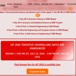 IISER 2026 counselling schedule released, round 1 admission starts July 24: Check details