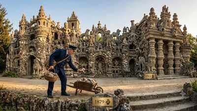 In 1879, a French postman picked up a strange stone. Over the next 33 years, he built one of Europe’s most extraordinary palaces by hand | World News