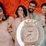Janhvi Kapoor wears Rs 2.5 crore watch studded with 251 diamonds and a pearl strap at Anshula Kapoor’s chooda ceremony, stuns in a pastel dress |