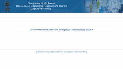 MTET 2026 hall ticket released ahead of July 24 Meghalaya teacher eligibility examination; download here