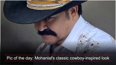 Pic of the day: Mohanlal’s classic cowboy-inspired look takes over social media; fans call him ‘The legend’ | Malayalam Movie News