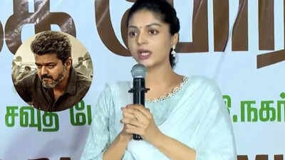Sanam Shetty SPEAKS after heated exchange at NEET protest venue; SLAMS ‘JOKER’ tag for Vijay’s ‘Jana Nayagan’ fans | Tamil Movie News