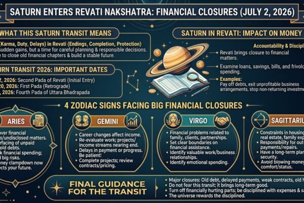 Saturn Enters Revati: 4 Zodiac Signs Facing Big Financial Closures This Month