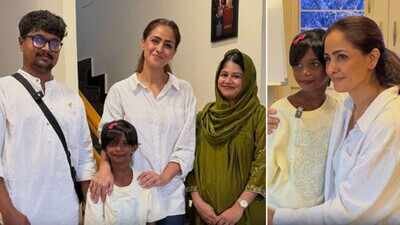 ‘Dharman’ actress Simran wins hearts as she fulfills differently abled girl’s dream with a special surprise | Tamil Movie News