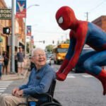 Spider-Man Helps Wheelchair Man Cross The Road: “I got you”: Spider-Man springs into action to help wheelchair-bound man cross a busy Jonesboro intersection