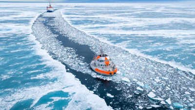 A floating ‘igloo’ research station has left France for the Arctic, where it will drift with polar ice to study climate change and life in one of Earth’s harshest environments