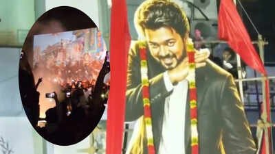 Watch: Vijay fans burst firecrackers inside packed Bengaluru theatre during ‘Jana Nayagan’ screening | Tamil Movie News