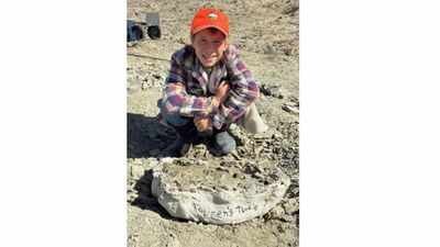 In 2025, 11-year-old Touren Pope spotted a fossil exposed on the ground in Wyoming; it turned out to be a nearly complete 48-million-year-old turtle shell, and he was allowed to name it