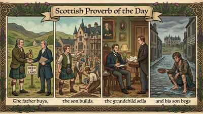 Scottish proverb of the day: “The father buys, the son builds, the grandchild sells and his son begs” – an enduring lesson on preserving success across generations | World News