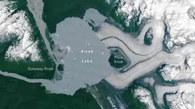 A new island has emerged in Alaska after a glacier melted away: Nasa images reveal a stark sign of climate change |