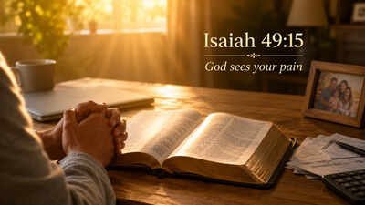 Dealing with money, family or work stress? Isaiah 49:15 reminds you that God sees your pain