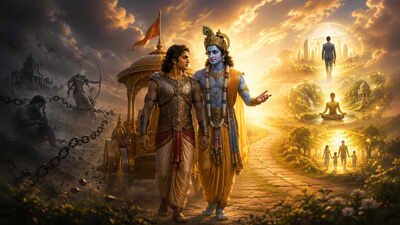 Quote Of The Day By Bhagavad Gita: How shifting your mind from past regret to present Karma unlocks a new chapter in your career, health, and relationships