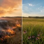 In 2002, a Kansas landowner began restoring 320 neglected acres with winter burns; 20 years later, native tallgrass and wildflowers had returned | World News