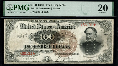 In 1890, the US printed 120,000 unusual $100 ‘Watermelon’ notes; only about 35 are known to survive, and one is returning to auction