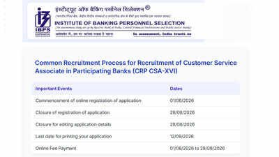 IBPS Clerk Recruitment 2026: Application deadline extended to August 28 for 11,403 posts; check eligibility and fees