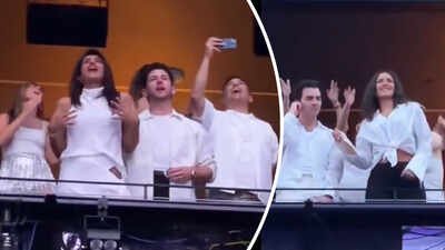 Nick Jonas and Priyanka Chopra twin in white; couple get groovy with Joe Jonas and Tatiana Gabrielle at Backstreet Boys concert – WATCH |