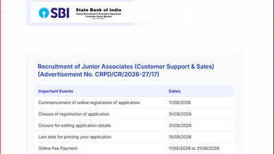 SBI Clerk Recruitment 2026: Last date to apply today for 9,124 posts; check direct link here