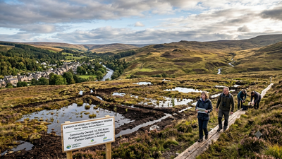 A small Scottish town raised £6 million to buy 10,500 acres from a major landowner; its new nature reserve is now restoring 190 hectares of degraded peatland | World News