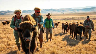 In 1987, Fort Peck tribes returned over 100 bison to 5,800 acres; decades later they stopped hunting their own herd to restore the original cultural purpose | World News